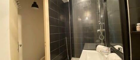 Shower, hair dryer