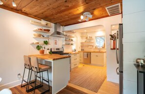 Private kitchen - Bouldin Oasis with ADU: 2 King Suites + 2 Offices - Walkable to SoCo! (Austin)