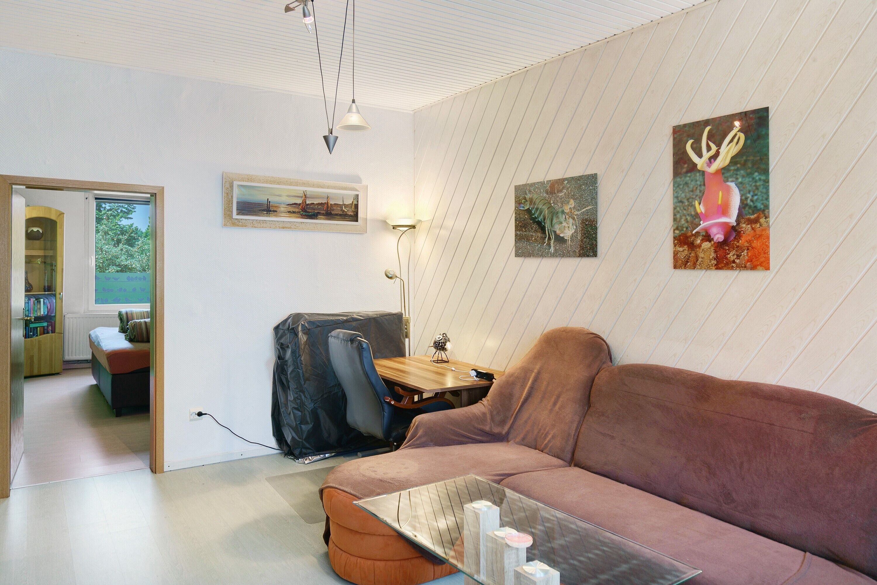 Televisie en een open haard