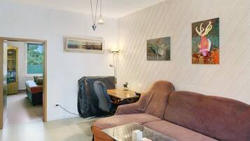 Televisie en een open haard