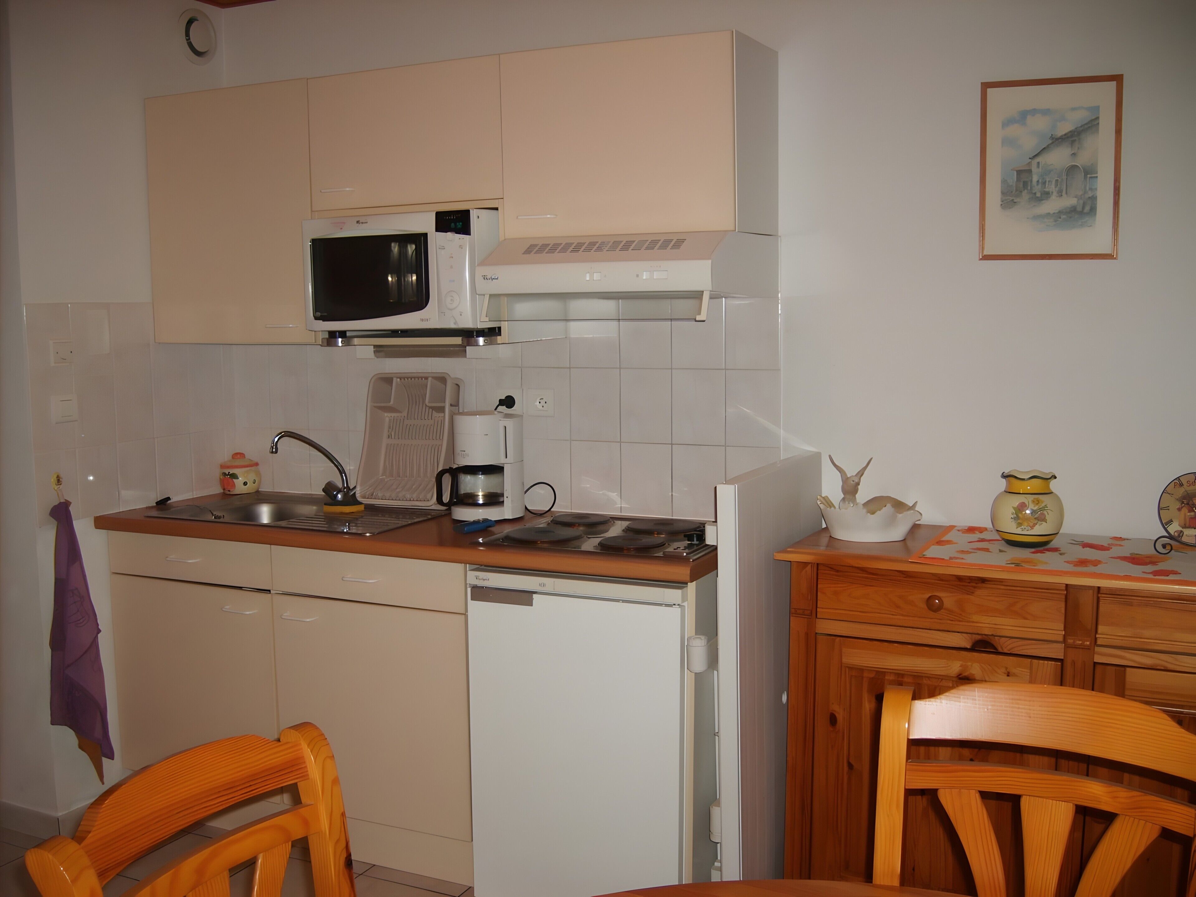 Jääkaappi, mikroaaltouuni, liesi, astianpesukone