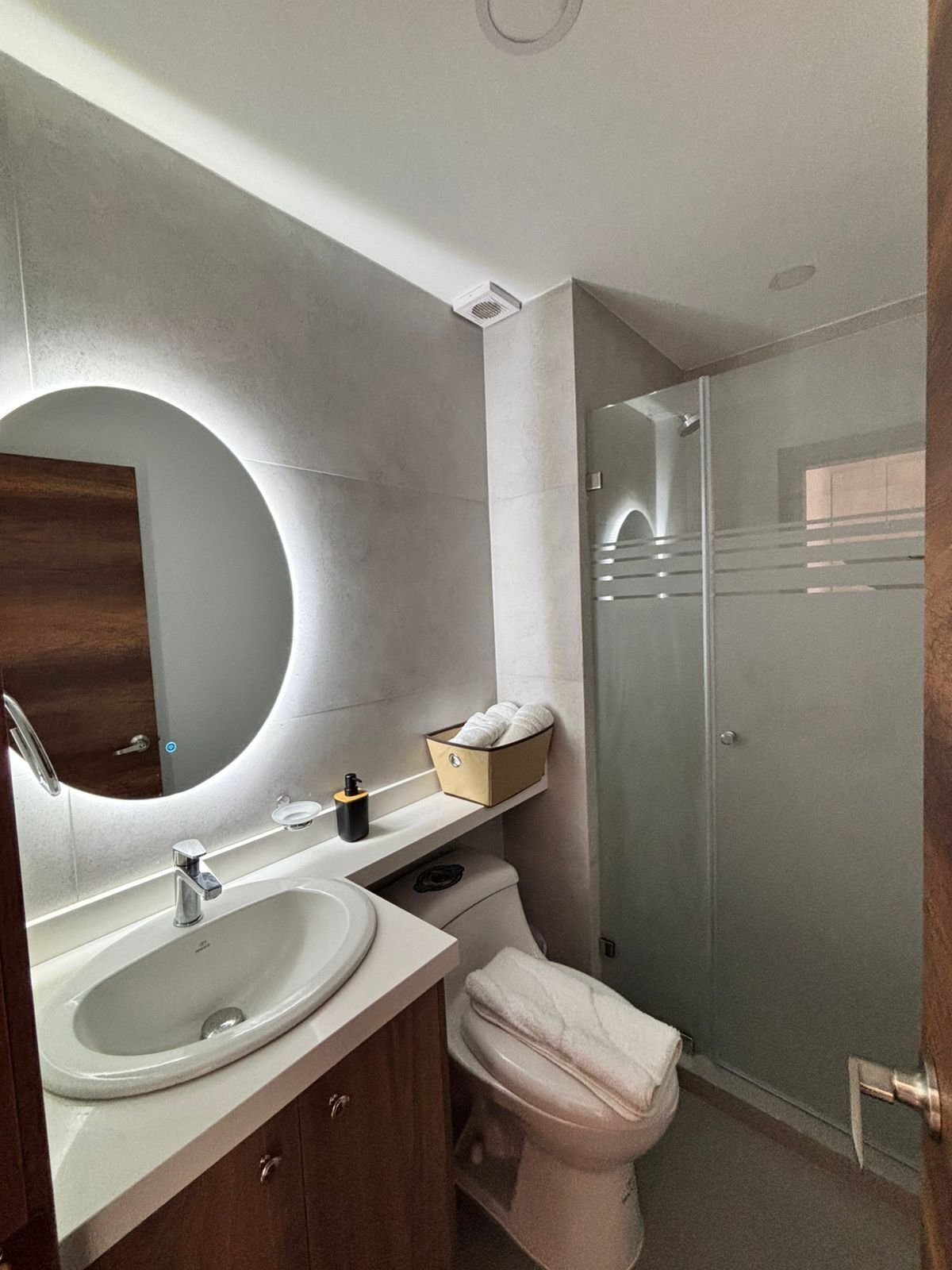 Towels, soap, toilet paper