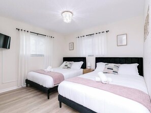 Iron/ironing board, travel crib, WiFi, bed sheets