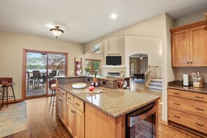 Fridge, microwave, oven, stovetop - Lakefront Retreat on Okauchee | Theater, Hot Tub, Bunk Room + 50’ Frontage (Oconomowoc)