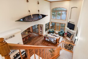 TV, fireplace, DVD player, books - Lakefront Retreat on Okauchee | Theater, Hot Tub, Bunk Room + 50’ Frontage (Oconomowoc)