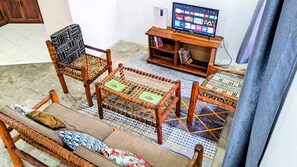 Apartment, 2 Bedrooms, Accessible, City View | Living room - The Hub Train House Hakuna Matata (Zanzibar Town)