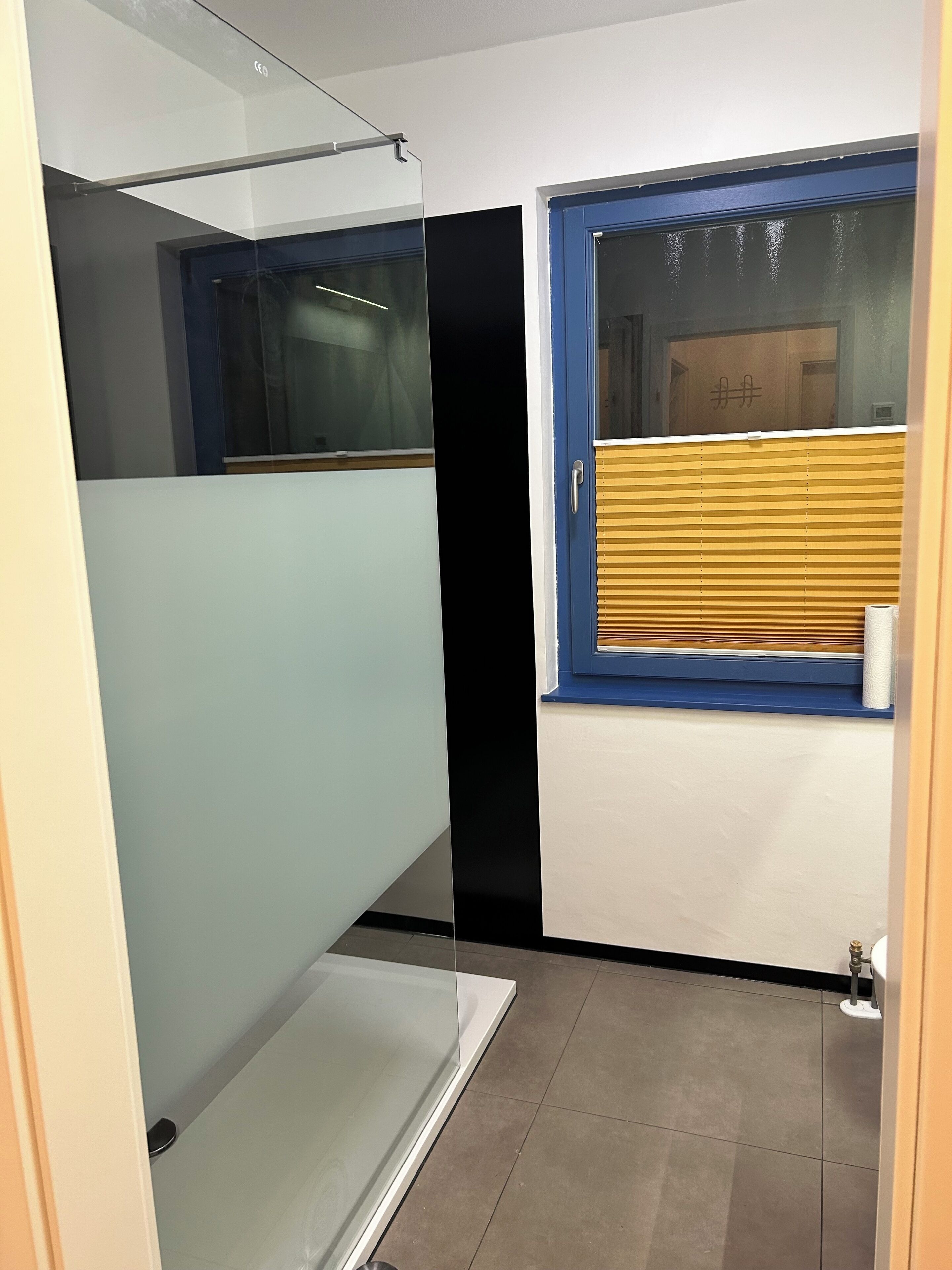 Dusche, Haartrockner, Seife, Toilettenpapier