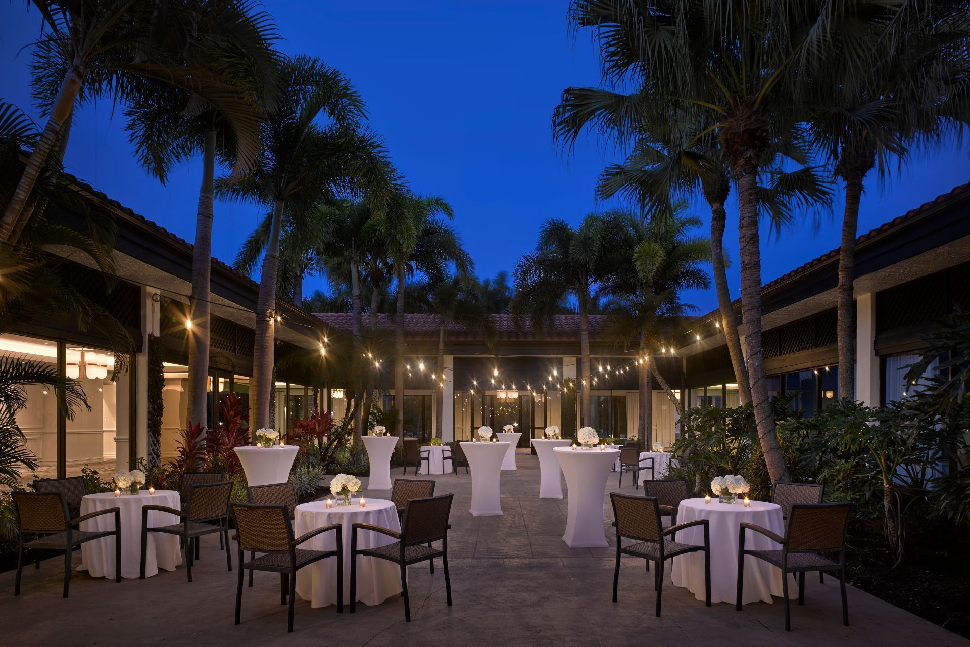 Outdoor banquet area