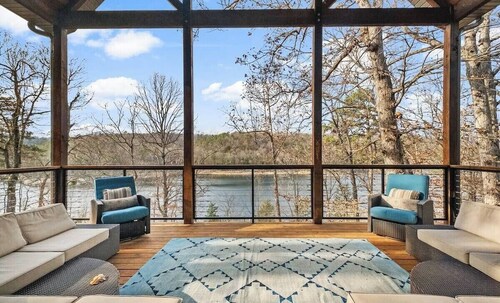 Lakefront A Frame on Beaver Lake - Stunning Views + Rope Swing Cove