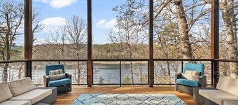 Lakefront A Frame on Beaver Lake - Stunning Views + Rope Swing Cove