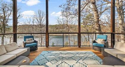 Lakefront A Frame on Beaver Lake - Stunning Views + Rope Swing Cove