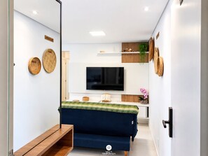 Premium Apartment, Jetted Tub, Beach View | Premium bedding, individually decorated, individually furnished - Skyline Confort Club - Araucária - Penha (Penha)