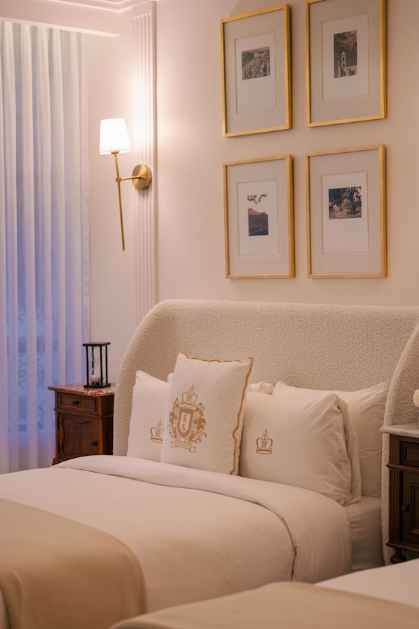Chambre Supérieure, 2 lits une place, vue jardin | Wi-Fi gratuit, draps fournis