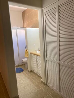 Shower, hair dryer, soap, toilet paper - Casa Mariposas Ixtapa Pet Friendly Eco-Villa with Unlimited A/C and Solar Energy (Ixtapa Zihuatanejo)