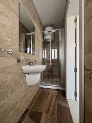 Shower, hair dryer - Swieqi Spacious 3 BDR Apartment by PMI Malta (Is-Swieqi)