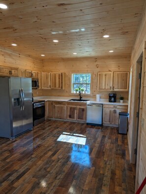 Private kitchen - Secluded Adirondack Cabin w/ Hot Tub & Mountain Views 3BR (Wells)