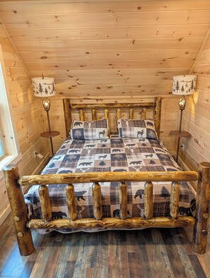 Iron/ironing board, Internet, bed sheets - Secluded Adirondack Cabin w/ Hot Tub & Mountain Views 3BR (Wells)