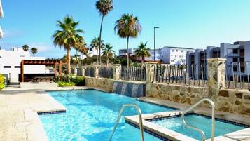 Outdoor pool, a heated pool