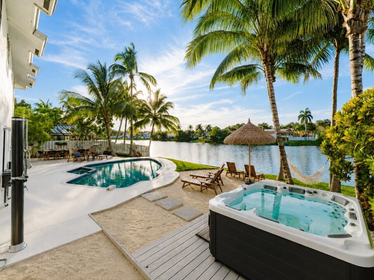 Water views, pool, hot tub and much more, private to the property