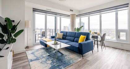 High Rise 1BR Condo w Balcony & Beautiful Views