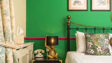 Desk, free WiFi, bed sheets