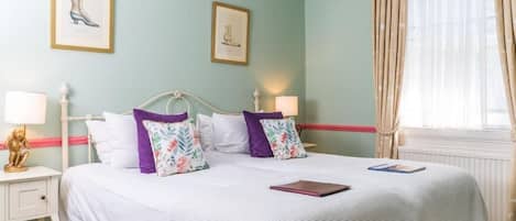 Desk, free WiFi, bed sheets
