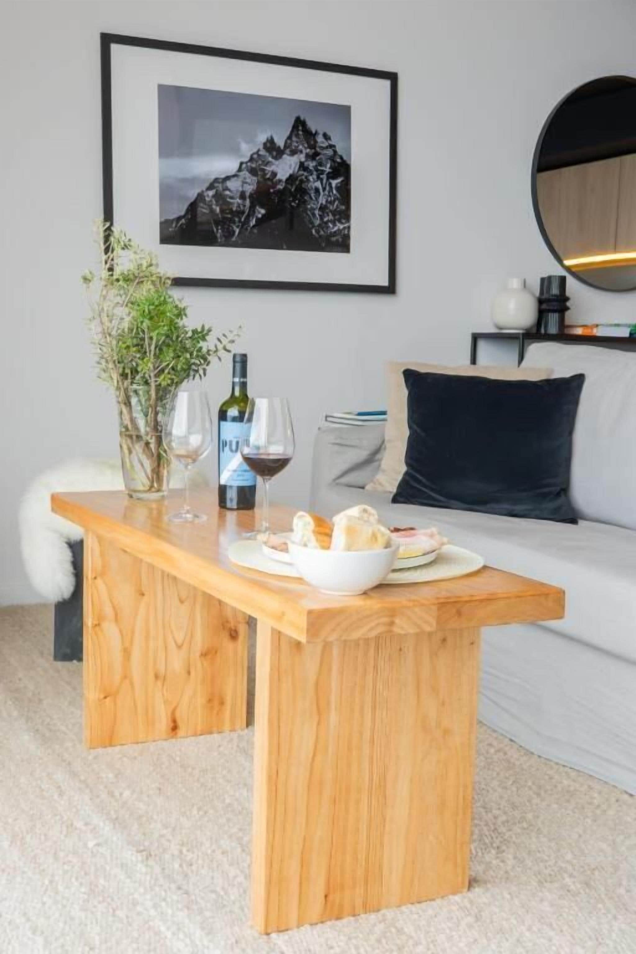 Chalet Deluxe, balcon, vue canal | Coin séjour