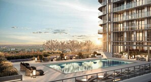 A heated pool - Serene Urban Oasis -RARE *BRAND NEW* Toronto Ravine Sky Lounge📍Central Location (Toronto)