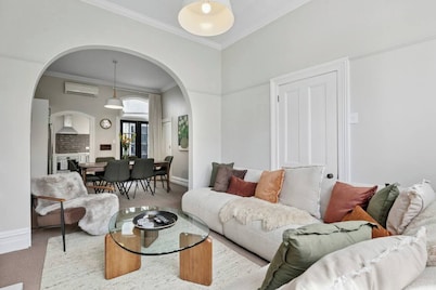 A rare fusion of heritage charm and contemporary elegance. Meticulously styled and presented.