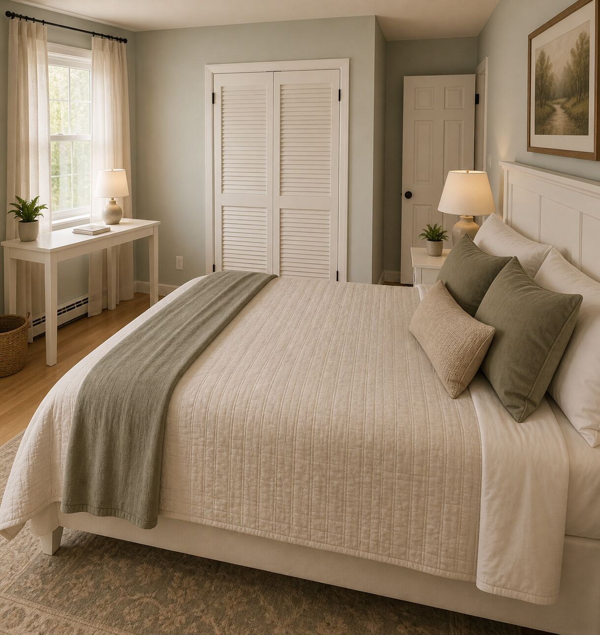 4 bedrooms, travel crib, WiFi