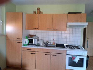 Fridge, oven, stovetop, dishwasher