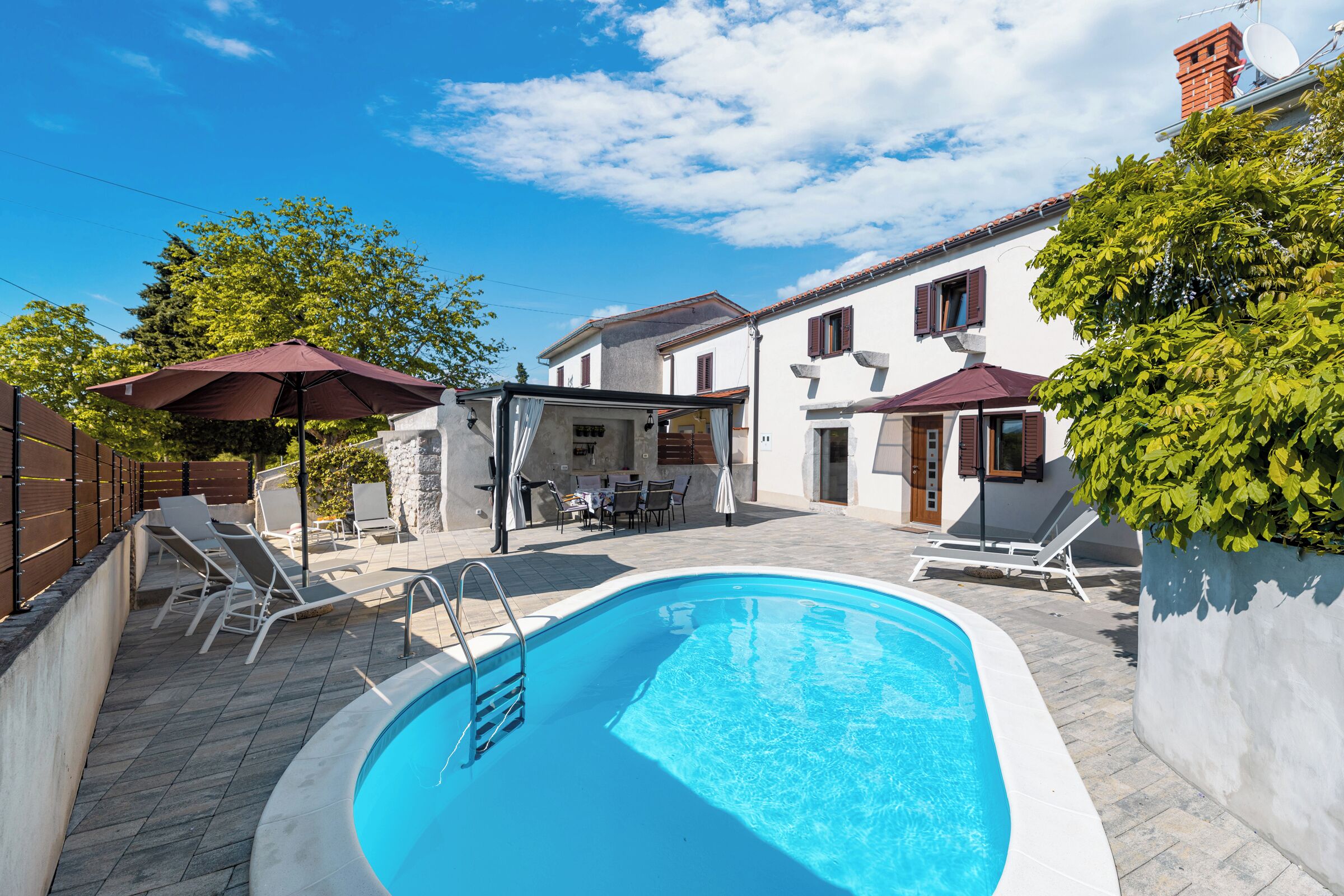 A heated pool