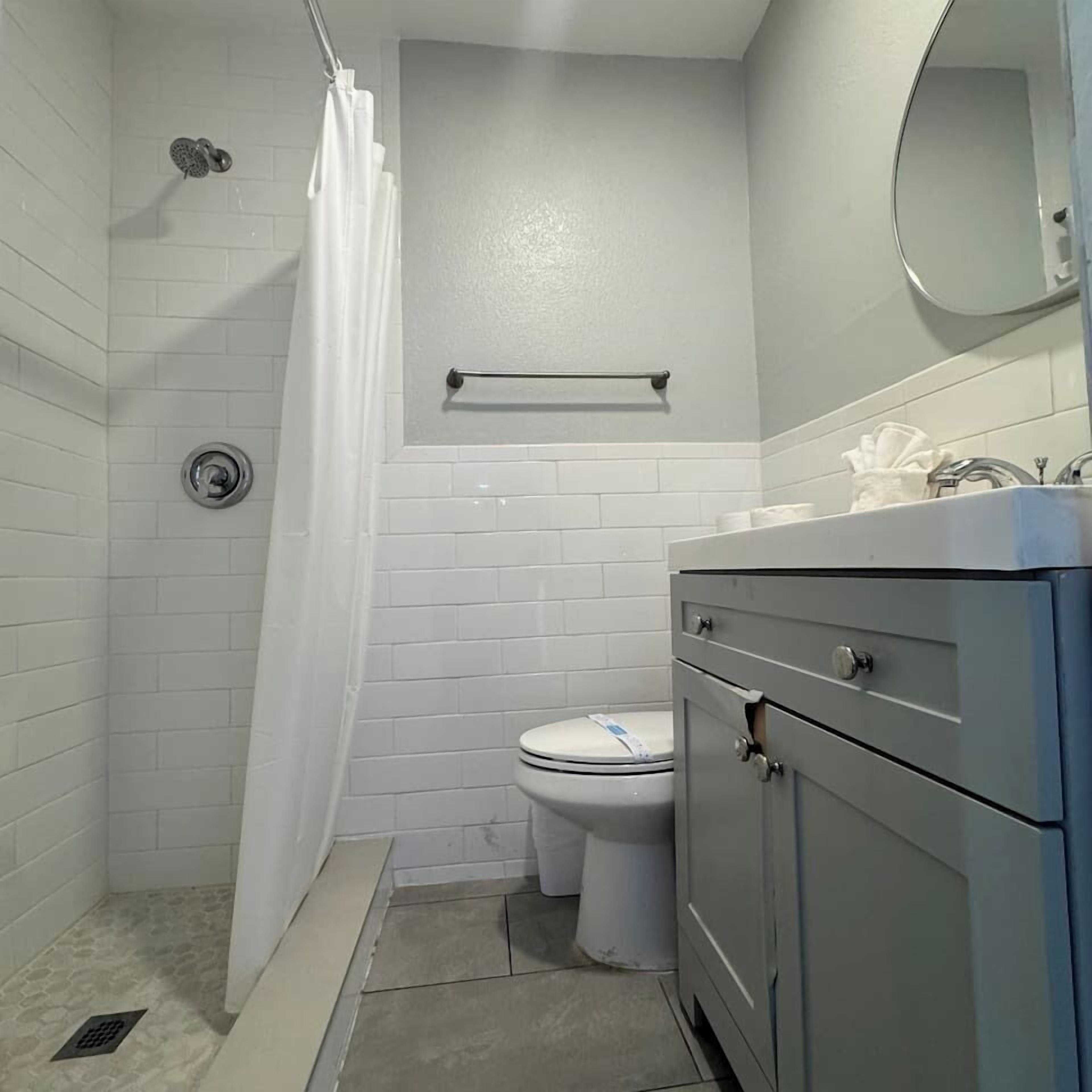 Shower, hair dryer