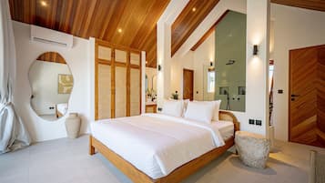 Luxury Villa, 1 King Bed, Pool View | Egyptian cotton sheets, premium bedding, in-room safe, free WiFi