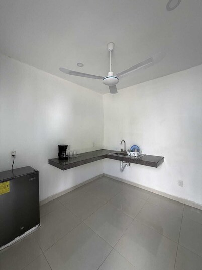 Room with double bed + single bed in Xul-Ha
