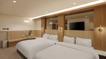 Party Room 4pax | Blackout drapes, WiFi (free), bed sheets