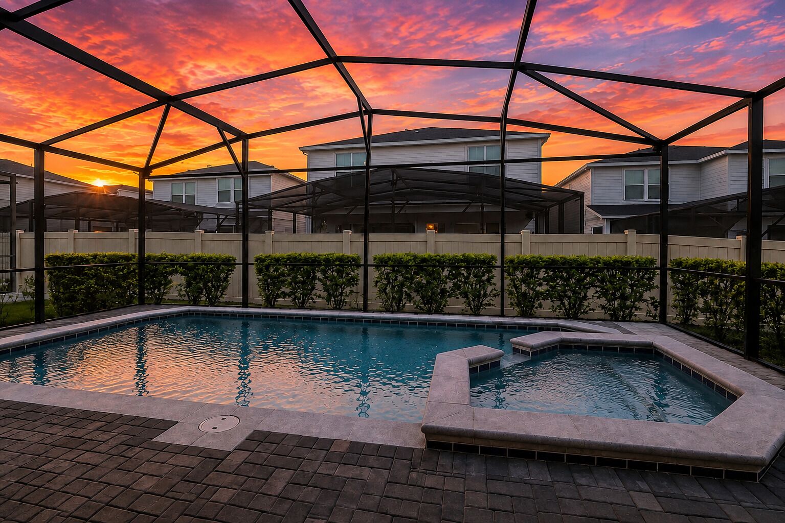 Outdoor pool, a heated pool