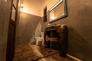 Studio classique, balcon, vue sur le jardin | Salle de bain