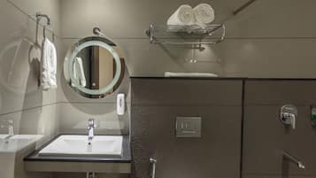 Standard Room | Bathroom | Shower, towels, soap, toilet paper
