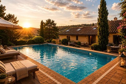 Privat guest room in family villa in nature close to Madrid