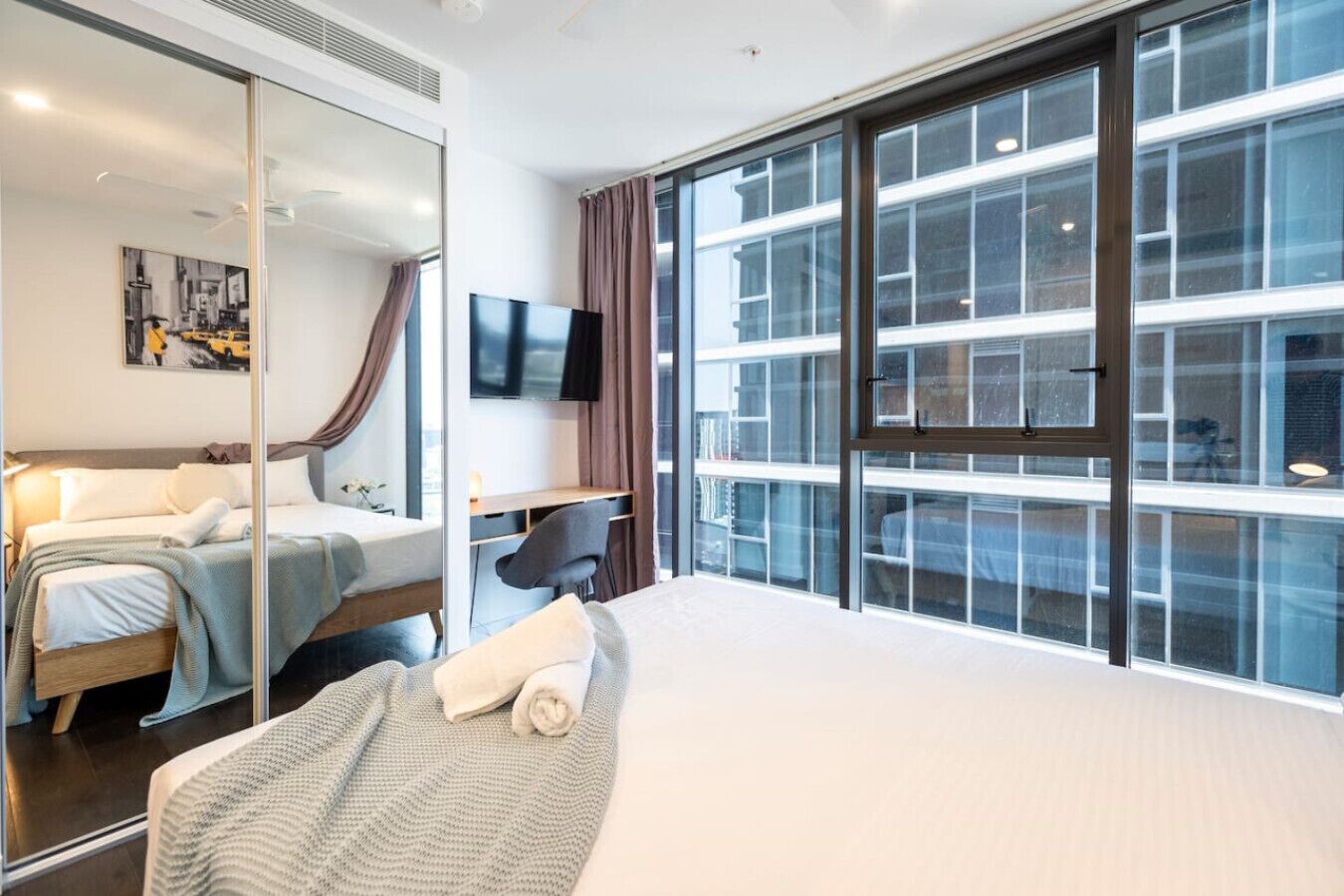 Desk, iron/ironing board, travel cot, WiFi