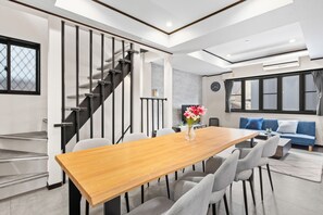 Comfort Apartment, 3 Bedrooms, Non Smoking, City View | Dining - Smart Stay Inn EbisuNishi (Osaka)