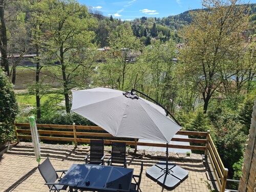 FeWo Klara am Wanderweg Lilienstein mit großer Terrasse