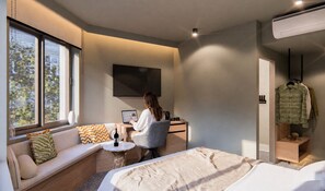 Deluxe Suite, City View | Hochwertige Bettwaren, Zimmersafe, Schreibtisch