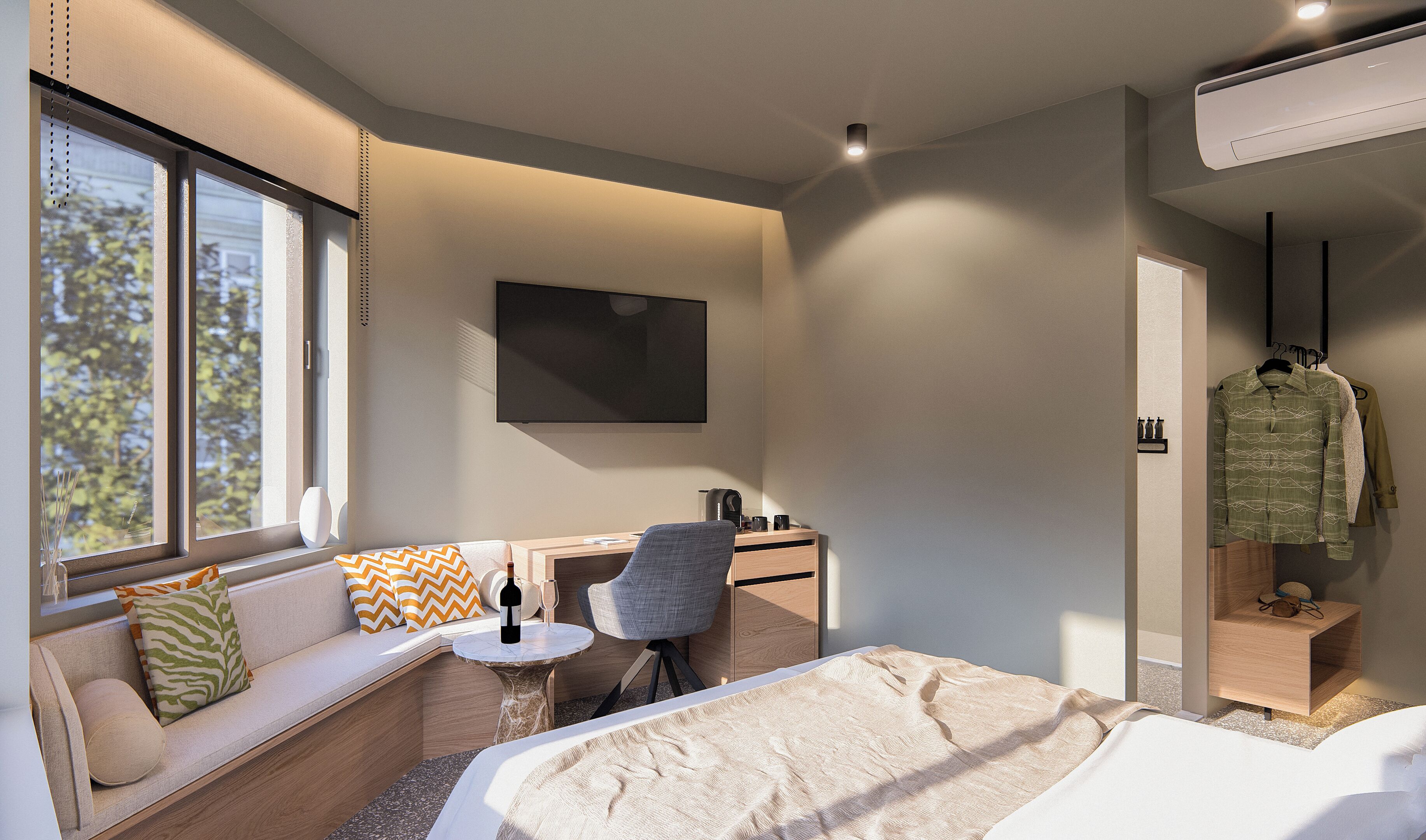 Deluxe Suite, City View | Hochwertige Bettwaren, Zimmersafe, Schreibtisch