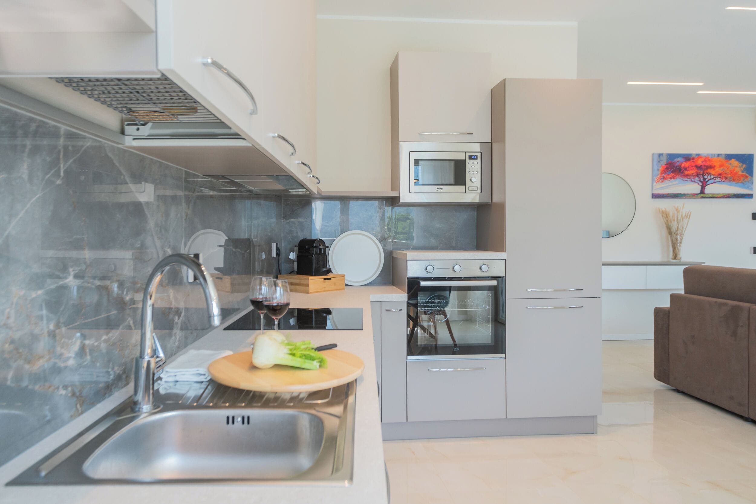 Apartment (2 Bedrooms) | Private kitchen | Microwave, oven, espresso maker, electric kettle