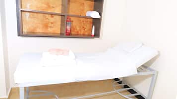Steam room, body treatments, hot stone massages, deep-tissue massages