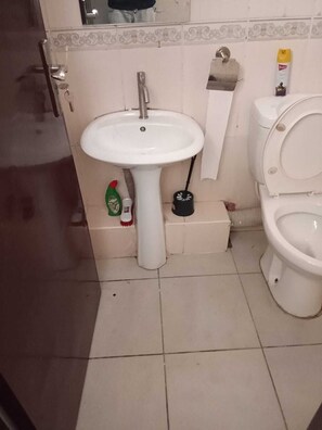 Serviettes fournies, papier toilette
