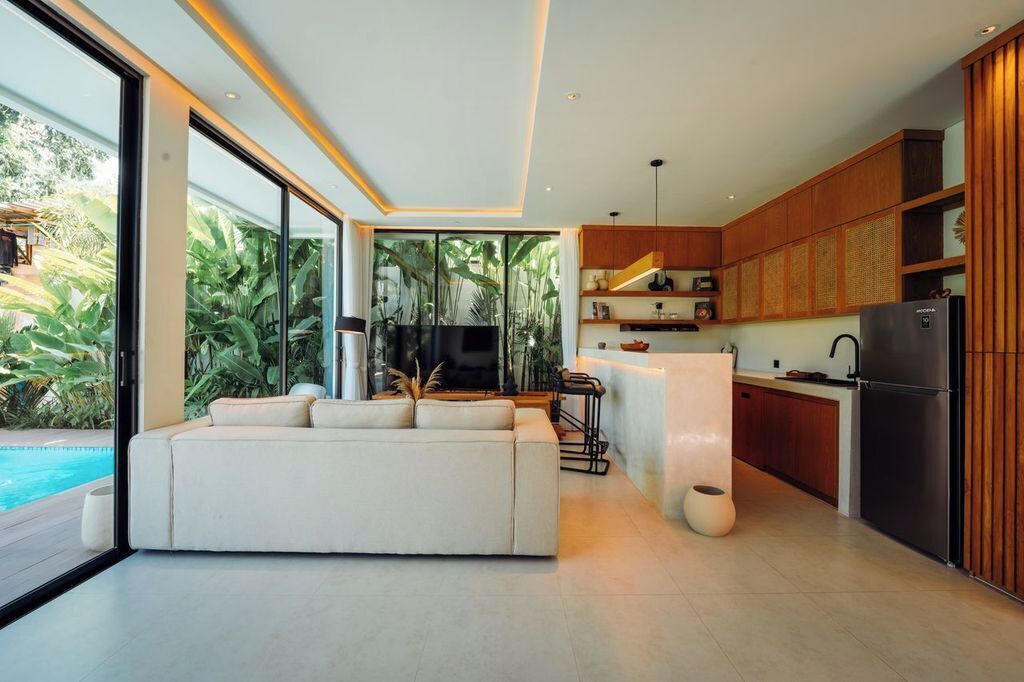 Villa Luxury, non fumatori, vista giardino | Cucina privata | Frigorifero con congelatore, lavastoviglie, macchina per caffè espresso