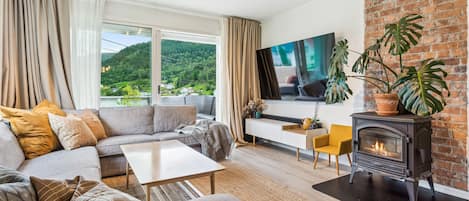 Smart TV, chimenea